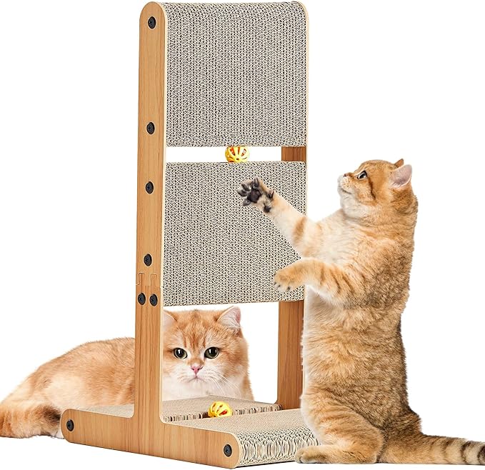 猫 爪研ぎ T字型 キャットハウス 爪とぎボード 猫爪研ぎ 猫の爪研ぎ キャット 組立簡単 日本語説明書付き グッズ 猫 ダンボール カリカリ トンネル ボール おもちゃ 耐久性 耐摩耗 通気 ストレス解消 運動不足改善 インテリア