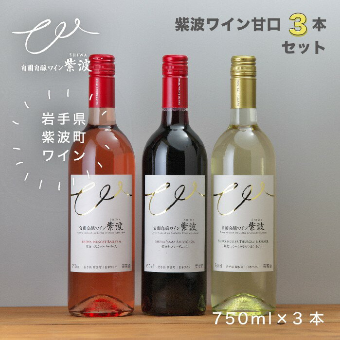 【送料込み】甘口ワイン3本セット 