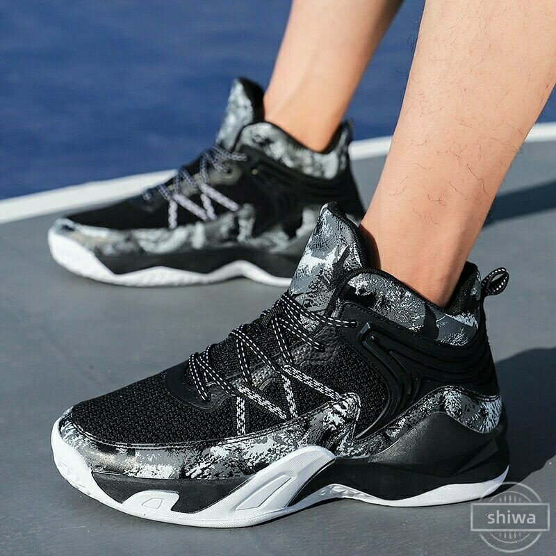 【送料無料】ジュニア レデイース おしゃれ クッション性 防滑 運動靴 ブルー 紫 黒 スニーカー ハイカット メンズ(4)