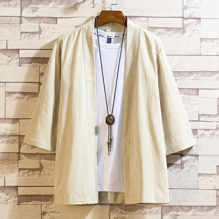 【送料無料】ジャケット ゆったり 大きいサイズ ロング 夏 春 ファッション トップス カーデ 作務衣 メンズ 七分袖 カーディガン