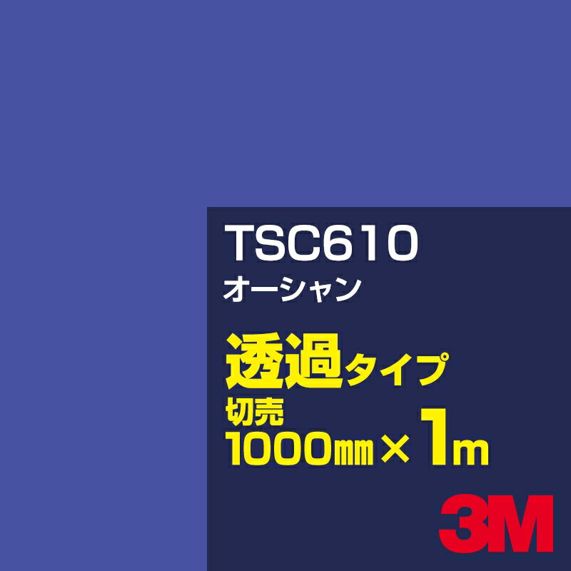 3M TSC610 オーシャン 1000mm幅×1m切売／3M スコッチカルフィルム Jシリーズ 透過タイプ／カーフィルム..