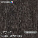 粘着剤付化粧フィルム リアテック TC-5095 スクピラ 板目 W1220mm×50mロール TC5095 REATEC カッティングシート 粘着シート のり...