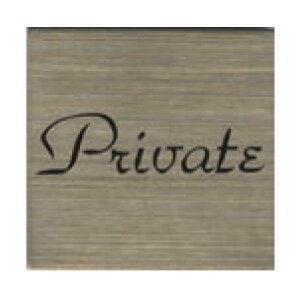 ステンレスプレート ST-S 007 粘着テープ付 40mm角 HCP／プライベート／PRIVATE／サインプレート／マンション／アパート／ホテル／ゲストハウス