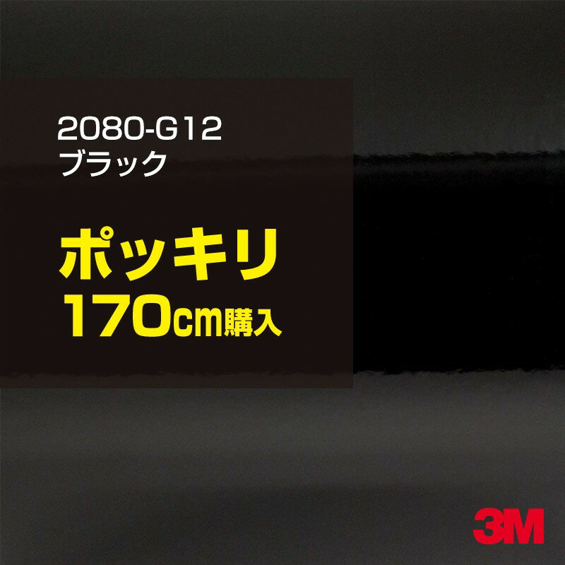 3M カーラッピングフィルム 車 カーラッピングシート 2080-G12 グロスブラック 【W1524mm×170cm】 2080..