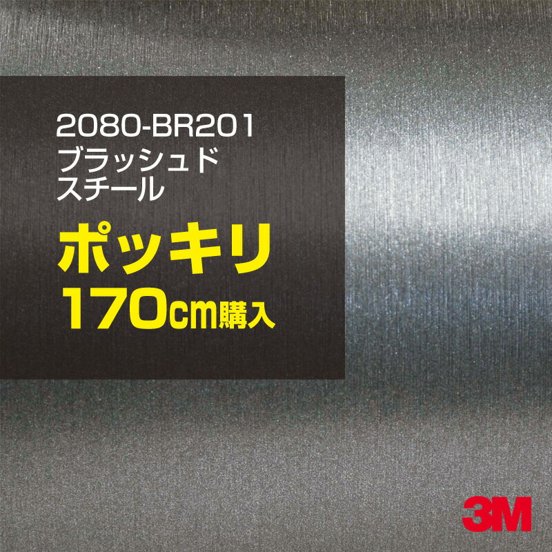 3M カーラッピングフィルム 車 ラッピングシート 2080-BR201 ブラッシュドスチール 【W ...