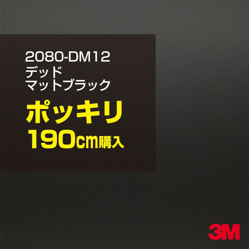3M カーラッピングフィルム 車 ラッピングシート 2080-DM12 デッドマットブラック 【W1524mm×190cm】 2080DM12 旧品番: 1080-DM12 マット 光沢なし 艶なし 黒 カーラップフィルム DIY 外装 内装 ボンネット スリーエム 送料無料