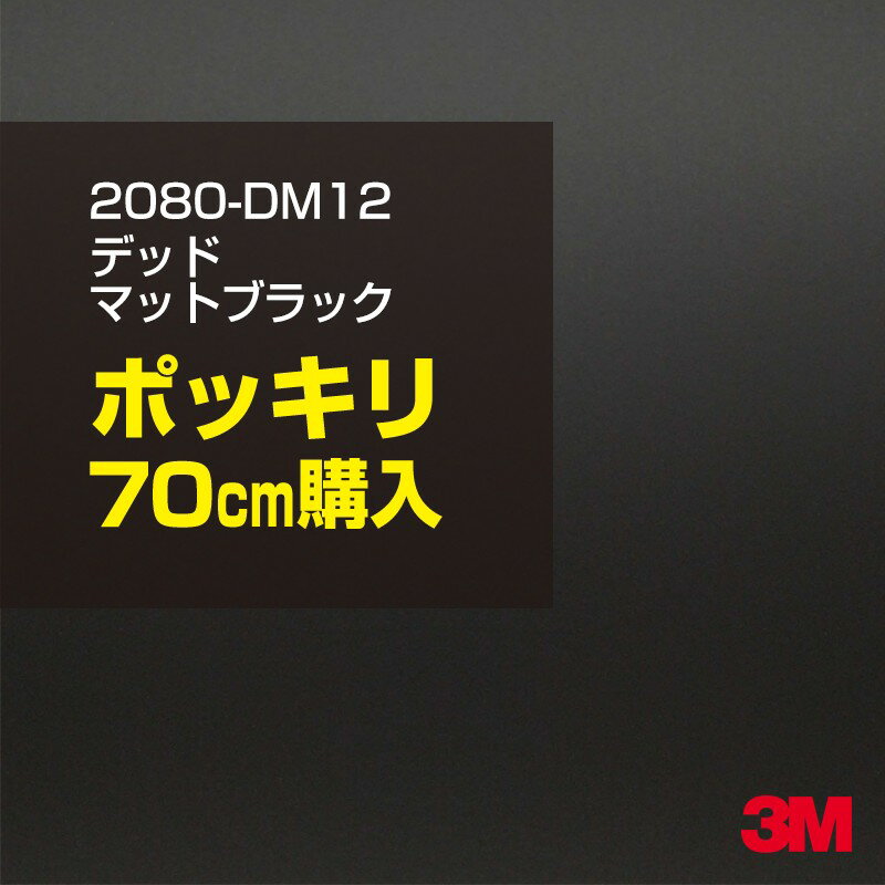 3M カーラッピングフィルム 車 ラッピングシート 2080-DM12 デッドマットブラック 【W1524mm×70cm】 2080DM12 旧品番: 1080-DM12 マット 光沢なし 艶なし 黒 カーラップフィルム DIY 外装 内装 ボンネット スリーエム 送料無料