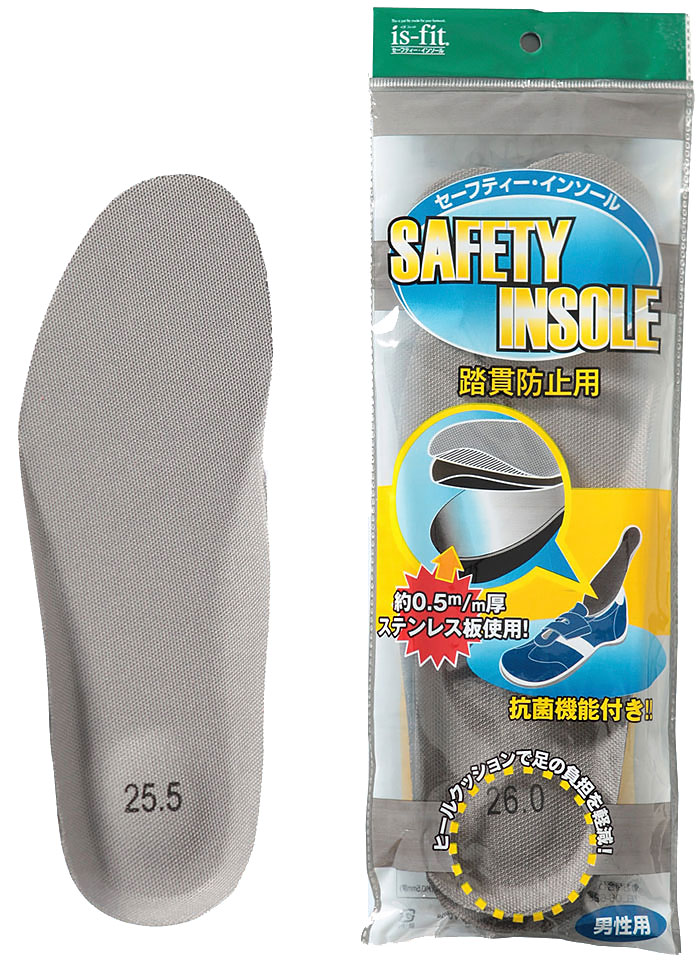 ★ネコポス配送専用★ ステンレス板を内蔵した踏抜き防止用インソールです。　is-fit セーフティインソール　インソール　中敷き　防災グッズ revzzz shizaicom-rt-10004067 シザイコム 楽天市場店 サンプル画像2