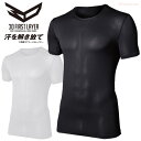 暑さに負けない!パワーストレッチシャツ BODY TOUGHNESS JW-521 デュアル3Dファーストレイヤー ショートスリーブ クルーネックシャツ メンズインナー アンダーシャツ アンダーウェア オールシーズン対応モデル おたふく手袋 rev(4)