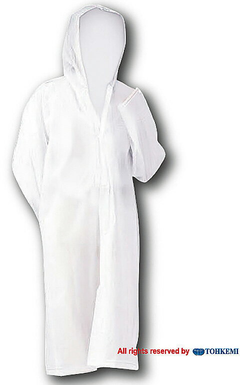 TOHKEMI No.011 PVCポケットコート 【130cm】【120着入り】　携帯に便利なコンパクトなレインコートです。　合羽　雨合羽　レインウェア　レインコート　レインスーツ