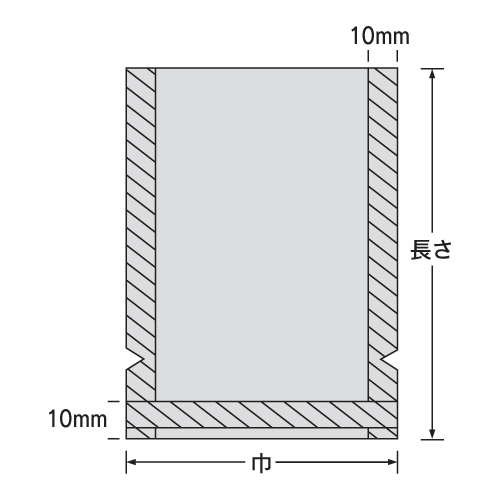 福助工業 ナイロンポリ Bタイプ(ノッチあり) No.20B (200mm×300mm)(1400枚)【ケース売り】　FK 2