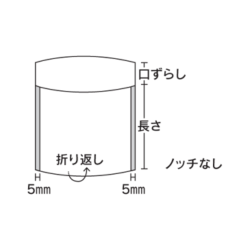 福助工業 カマス口ずらし袋 カマスKT(透明タイプ) No.3 (135mm×130mm+口ずらし35mm) 1ケース(6000枚) FK