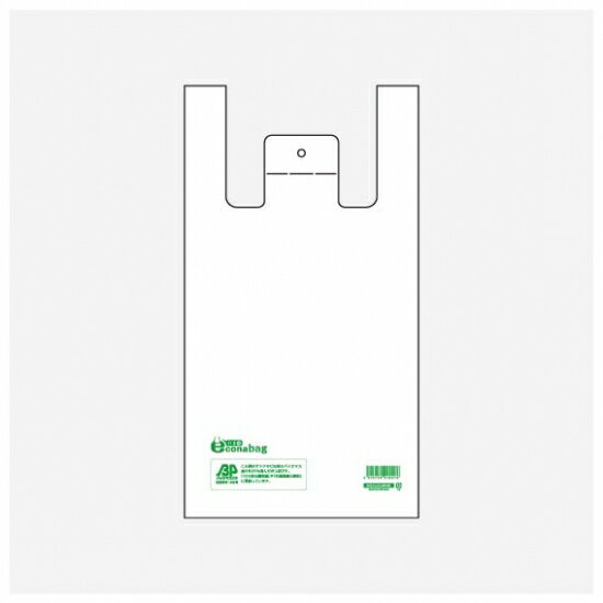 バイオマスレジ袋 バイオエコナバッグ 40号 L 乳白 100枚 袋入 ｜ ビニール袋 バイオマス レジ袋のサムネイル