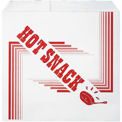 大阪ポリエチレン販売 ホットスナック平袋（耐油耐水紙）　中《入り数：1袋(100枚)》（Y001200）