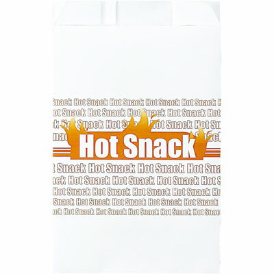 大阪ポリエチレン販売 ホットスナックマチ付袋（耐油耐水紙）　小《入り数：1袋(100枚)》（Y001204）