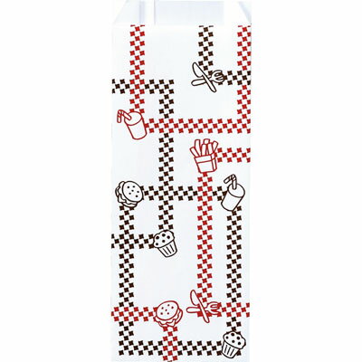 大阪ポリエチレン販売 スナック袋B柄（耐油耐水紙）　大《入り数：1袋(100枚)》（Y001207）