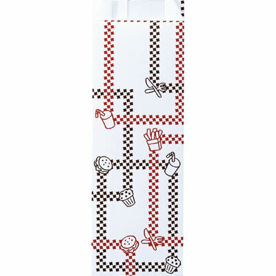 大阪ポリエチレン販売 スナック袋B柄（耐油耐水紙）　小《入り数：1袋(100枚)》（Y001208）