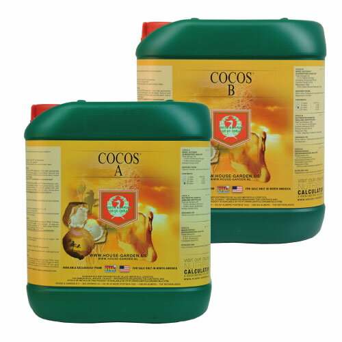 House &amp; Garden COCO A/Bセット ココ培地用肥料 COCOS A &amp; Bココスはプランター内にて40〜100％の割合でココピート培地を使用する際に最適な掛け流し式システム用のベース肥料で、生長期から開花期まで共通して使用できます。 食品・医薬レベルの成分だけを使用し、今までにない全く新しい構成と手法で作られた革新的、かつ業界最高クラスの肥料です。 ココスはカリフォルニアにある特異な製造工場で、高品質な原料のみを使用し、House&amp;Gardenが保有する最先端技術で調合されているため、不純物が少なく、とてもクリーンに仕上がっています。そのため、根からは栄養がスムーズに吸収され、植物の光合成は最大限に促進ささます。ビギナーからプロのグロウワーにまで、世界中で愛されている肥料です。 ※House &amp; Garden COCO 50Lを使用すると効果的です。