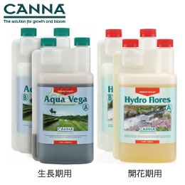 水耕栽培 液体肥料のCANNA AQUA キャナアクア 1L セット Hydroponic Nutrients