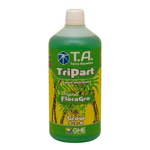 Terra Aquatica/GHE　TriPart Grow 1L テラアクアティカ　トリパート(元フローラシリーズ） Hydroponic Nutrients