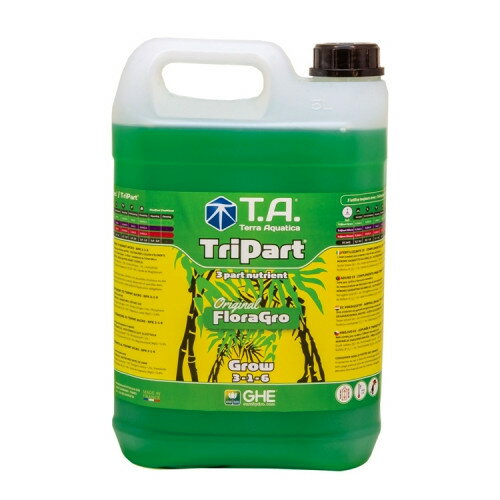 Terra Aquatica/GHE　TriPart Grow 5L テラアクアティカ　トリパート(元フローラシリーズ） Hydroponic Nutrients