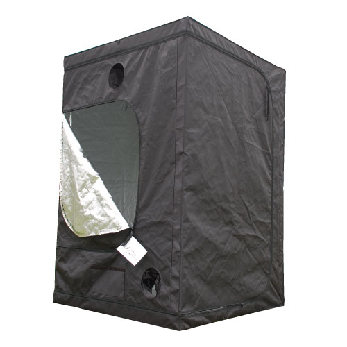 In door Grow Tent(インドアグロウテント) 120&times;120&times;200cm 高性能グロウボックス In door Grow Tent(インドアグロウテント)は窓が大きく開き作業するにも最適です。 また、丈夫な素材の生地の600Dで植物育成ライトの反射率に効果があるミラー素材を使用しています。 サイドにも窓があり換気にも役立てます。 正面の出入り口窓にも観察窓があり、便利に出来てます。 ※上の図：1.window参照 ・骨組みも三又もスチール素材で頑丈です。 ・インラインファン+フィルターのベルトもついてます。 ・開閉ファスナーはとても滑らかで引っ掛かりがありません。