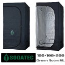 水耕栽培 グロウボックス「SODATECK GREEN ROOM ML(100x100x200cm)」水耕栽培 キットや植物育成ライト LEDもも設置可能【安心の1年保証】 GROW TENT その1