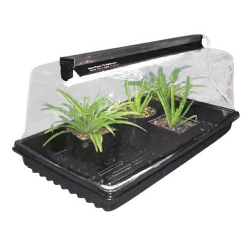 植物育成ライト（蛍光灯）T5HOと育苗箱NanoDomeのセット Sunblaster Mini GreenHouseKit Grow Fluorescent Lighting&Dome