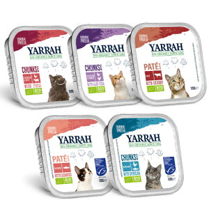 オーガニック キャットフード [5%OFF] ウェットフード全5種類お試しセット(猫用) YARRAH ヤラー 猫 ウエット 口臭 フード 無添加 グレインフリー 遺伝子組み換え作物不使用 缶詰 肝臓 消化器ケア 離乳食 尿路結石