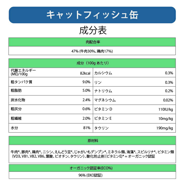 YARRAH（ヤラー）『キャットディナーフィッシュ缶』