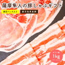 お肉のギフト 豚 しゃぶしゃぶ 用 バラ ロース 鹿児島県産 計1kg 豚バラ 250g x 2 豚ロース 250g x 2 豚肉 肉 美味しい 鍋 酒がすすむ BBQ バーベキュー 焼肉 おつまみに おすすめ おうち時間 子供 おやつ 母の日 父の日