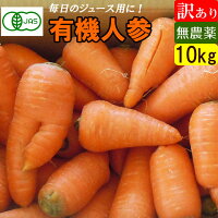 有機JAS認定 無農薬 人参 わけあり ニンジン 約10kg ジュース用 規格外 傷あり SSサイズ（約10cm位）場..