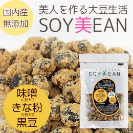 SOY美EAN（ソイビーン）味噌・きな粉・黒豆（黒大豆ばっかい）（68g）【宮本邦製菓】