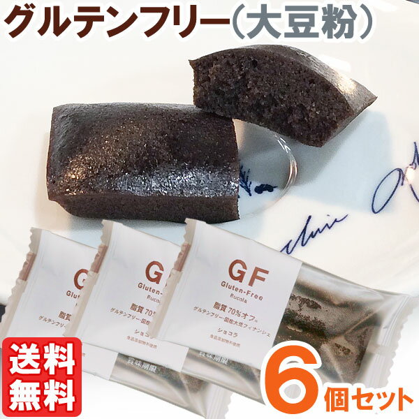 国産大豆で作ったグルテンフリーフィナンシェ(ショコラ)(1個(35g))【6個セット】【ルコラ】【メール便送料無料の場合代引・同梱不可】