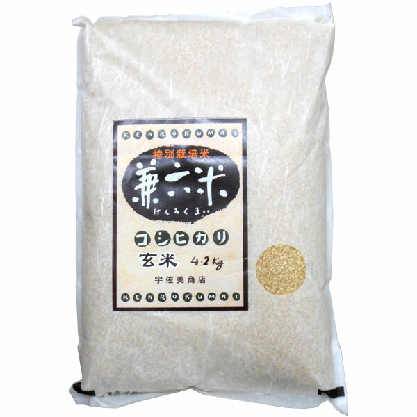 令和6年産 富山のコシヒカリ兼六米(玄米)特別栽培米(4.2kg)【宇佐美商店】□