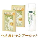 艶やか美髪セット(ヘナ(オレンジブラウン)2個と自然葉シャンプー1本)【グリーンノート】【送料無料】〇