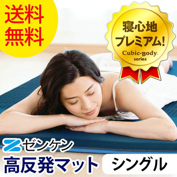 高反発マットキュービックボディプレミアム シングル〔PT-100〕【ゼンケン】【直送につき代引・同梱不可】【送料無料】 [2]