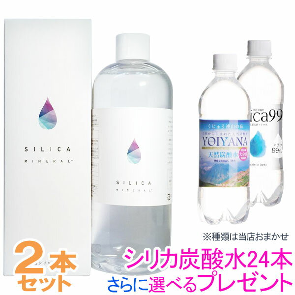 【シリカ炭酸水24本さらに選べるプレゼント】水溶性珪素 シリカミネラル 500ml 【2本セット】【グッドフェイス】【いつでもポイント10倍】【送料無料】