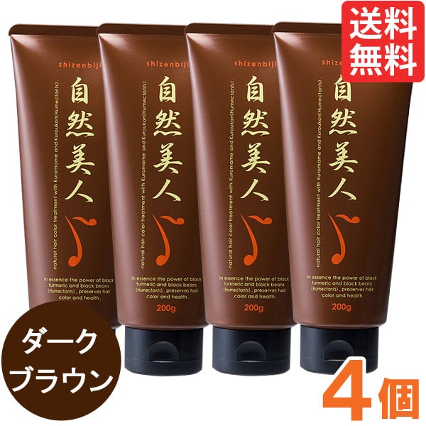 楽天PURE・HEART自然館自然美人 ダークブラウン（200g）【4個セット】【アップワード】【送料無料】□