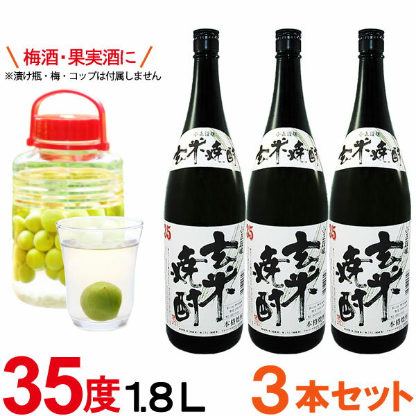 【送料無料】特製 玄米焼酎（35度）（1800ml） ビン【3本セット】【小正醸造】□