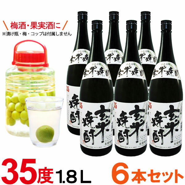 楽天PURE・HEART自然館特製 玄米焼酎（35度）（1800ml） ビン【6本セット】【小正醸造】【送料無料】□