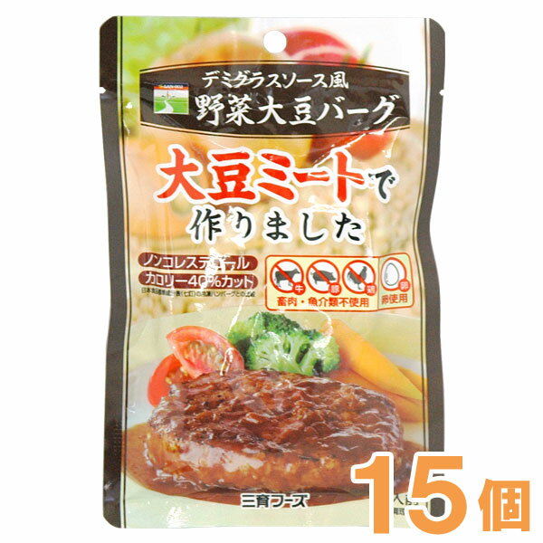 【お得なまとめ買い】デミグラスソース風野菜大豆バーグ（100g）【15個セット】【三育フーズ】□