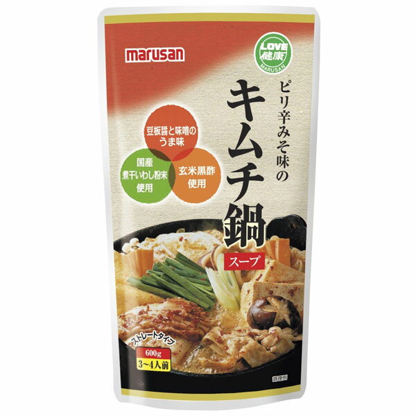 【2024年冬季より発送予定】【冬季限定】ピリ辛みそ味のキムチ鍋スープ（600g）【マルサンアイ】