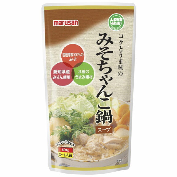 【冬季限定】コクとうま味のみそちゃんこ鍋スープ（600g）【マルサンアイ】