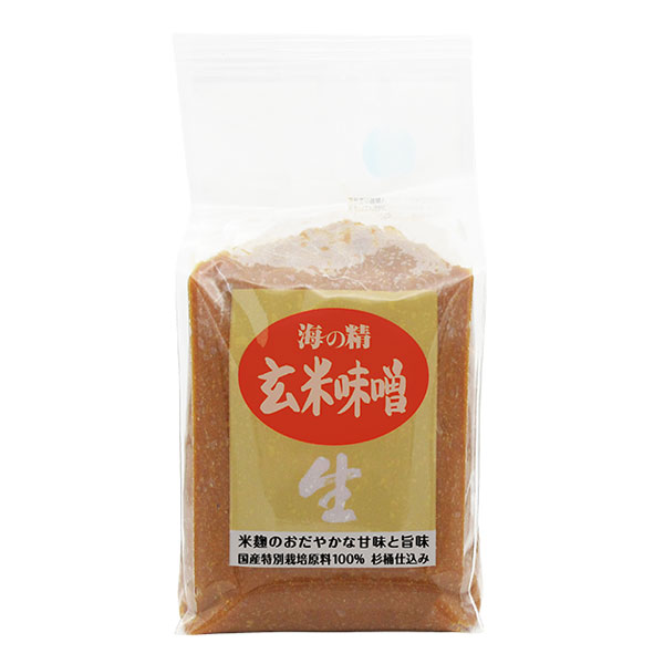 国産特栽 玄米味噌 1kg 【海の精】