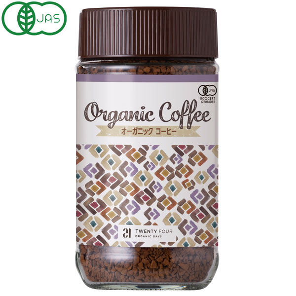 楽天PURE・HEART自然館【3月新商品】24 ORGANICDAYS オーガニックインスタントコーヒー（100g）ビン【おもちゃ箱】