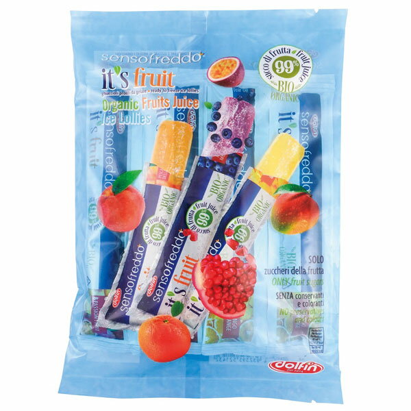 【4月新商品】【夏季限定】オーガニックフルーツウォーターアイスバー（ブルー）（400ml（40ml×10本））【Wismettacフーズ】□