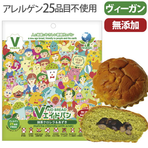 Vエイドパンデイリー 抹茶クロレラ&あずき(1個(総重量約80g))【東京ファインフーズ】 Vエイドパンデイリー 抹茶クロレラ&あずき(1個(総重量約80g))【東京ファインフーズ】