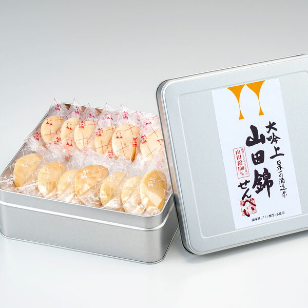 【予約注文】山田錦せんべい缶（紅白）（40枚入り）（おせち料理単品098常温）【ムソー】【ポイント5倍..