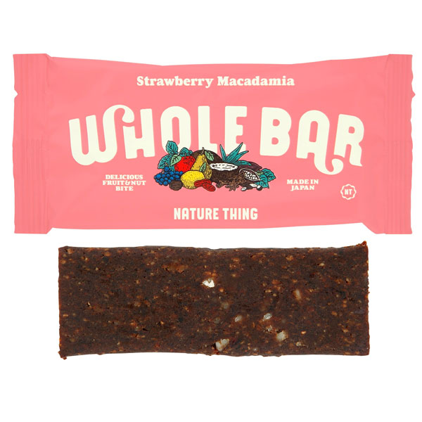 【7月新商品】WHOLE BAR ストロベリーマカダミア（40g）【NATURE THING】